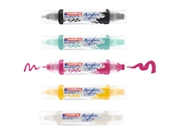 Een Acrylmarker edding e-5400 3D double liner medium basis assorti set à 5 stuks koop je bij VHK Kantoorartikelen