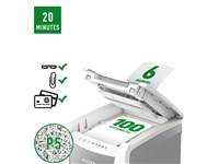 Een Papiervernietiger Leitz IQ Auto+ Small Office 100 P5 snippers 2x15mm koop je bij VHK Kantoorartikelen