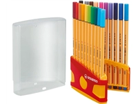 Een Fineliner STABILO point 88 ColorParade rollerset geel/rood fijn assorti etui à 20 stuks koop je bij VHK Kantoorartikelen