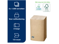 Een Servetten Tork Xpressnap® 1/2 vouw 2-laags 1000 stuks naturel 12880 koop je bij Hoekmankantoorartikelen.nl