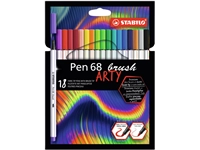 Een Brushstift STABILO Pen 568/18 Arty assorti etui à 18 stuks koop je bij VHK Kantoorartikelen