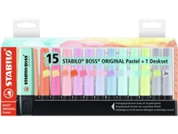 Een Markeerstift STABILO BOSS Original 70/15 pastel assorti deskset à 15 stuks koop je bij VHK Kantoorartikelen