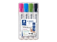 Een Viltstift Staedtler Lumocolor 351 whiteboard set à 4 stuks assorti koop je bij VHK Kantoorartikelen