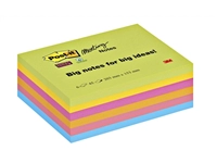 Een Memoblok Post-it 8645 Super Sticky 203x153mm assorti 6 stuks koop je bij Hoekmankantoorartikelen.nl