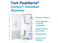 Een Handdoekdispenser Tork PeakServe® Continu™ H5 Elevation wit 552500 koop je bij VHK Kantoorartikelen