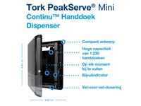 Een Handdoekdispenser Tork PeakServe® Mini Continu™ H5 Elevation zwart 552558 koop je bij VHK Kantoorartikelen