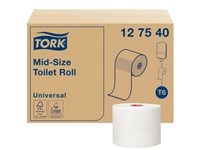 Een Toiletpapier Tork Mid-size T6 Universal 1-laags 135m wit 127540 koop je bij VHK Kantoorartikelen