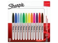 Een Viltstift Sharpie rond fijn assorti blister à 12 stuks koop je bij VHK Kantoorartikelen