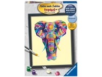 Een Schilderen op nummer Ravensburger Bonte olifant koop je bij VHK Kantoorartikelen