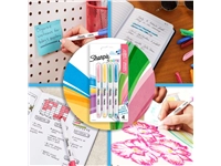 Een Markeerstift Sharpie S-note assorti blister à 12 stuks koop je bij VHK Kantoorartikelen