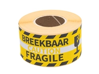 Een Waarschuwingsetiket Rillprint fragile 46x125mm geel 250 stuks koop je bij Hoekmankantoorartikelen.nl