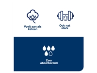 Een Reinigingsdoek Tork Kitchen Cleaning W4 extra absorberend 4 pakken wit 473179 koop je bij Hoekmankantoorartikelen.nl