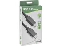 Een Kabel inLine USB-C 3.2 GEN.2 M/M 2 meter zwart koop je bij VHK Kantoorartikelen