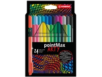 Een Viltstift STABILO pointMax 488/24 Arty medium assorti etui à 24 stuks koop je bij Hoekmankantoorartikelen.nl