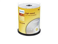 Een CD-R Philips 80Min 700MB 52x SP 100 stuks koop je bij Hoekmankantoorartikelen.nl