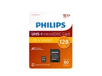 Een Geheugenkaart Philips micro SDXC Class 10 UHS-I U1 128GB koop je bij VHK Kantoorartikelen