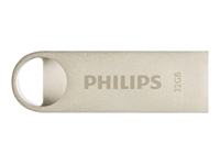 Een USB-stick 2.0 Philips moon vintage silver 32GB koop je bij VHK Kantoorartikelen