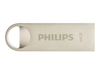 Een USB-stick 2.0 Philips moon vintage silver 64GB koop je bij VHK Kantoorartikelen