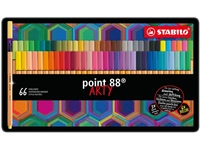 Een Fineliner STABILO point 88/66 Arty fijn assorti blik à 66 stuks koop je bij VHK Kantoorartikelen