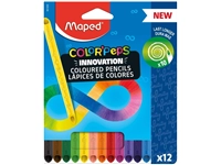 Een Kleurpotlood Maped Color'Peps Infinity doos à 12 kleuren koop je bij Hoekmankantoorartikelen.nl