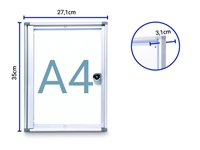 Een Binnenvitrine wand MAULextraslim whiteboard 1xA4 met slot koop je bij VHK Kantoorartikelen