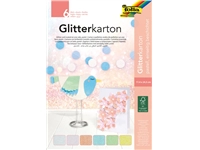 Een Glitterkarton Folia 174x245mm 6 vel pastel assorti koop je bij VHK Kantoorartikelen