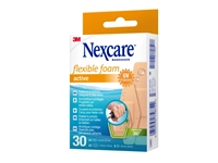 Een Wondpleister Nexcare active flexible foam waterbestendig 30 stuks assorti koop je bij VHK Kantoorartikelen