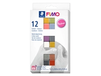 Een Klei Fimo soft colour pak à 12 mode kleuren koop je bij VHK Kantoorartikelen