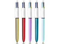 Een Balpen Bic 4kleuren My Bic medium assorti blik à 5 stuks koop je bij VHK Kantoorartikelen