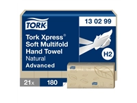 Een Handdoek Tork Xpress Soft Multifold Advanced H2 213x240mm 180 vel Natural 130299 koop je bij Hoekmankantoorartikelen.nl