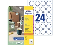 Een Etiket Avery Zweckform L3415-10 rond 40mm wit 240stuks koop je bij VHK Kantoorartikelen