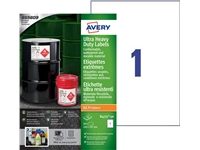 Een Etiket Avery B4775-50 210x297mm polyethyleen wit 50stuks koop je bij VHK Kantoorartikelen