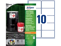 Een Etiket Avery B7173-50 99x57mm polyethyleen wit 500stuks koop je bij VHK Kantoorartikelen