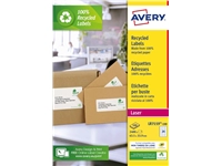 Een Etiket Avery LR7159-100 33.9x63.5mm recycled wit 2400stuks koop je bij VHK Kantoorartikelen