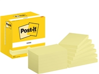 Een Memoblok Post-it 655 76x127mm geel 12 stuks koop je bij Hoekmankantoorartikelen.nl