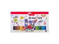 Een Viltstift Bruynzeel Kids set à 30 kleuren koop je bij Boek en kantoorvakhandel Reterink