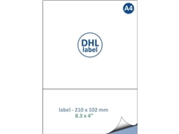 Een Retourlabel DHL IEZZY A4 1.000 vel 210x102mm 1000 labels koop je bij VHK Kantoorartikelen