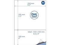 Een Retourlabel DHL IEZZY A4 1.000 vel 210x102mm 1000 labels koop je bij VHK Kantoorartikelen