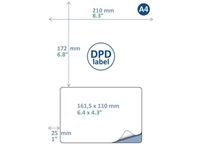 Een Retourlabel DPD IEZZY A4 1.000 vel 161,5x100mm 1000 labels koop je bij VHK Kantoorartikelen