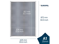 Een Kliklijst Europel A1 25mm mat wit koop je bij VHK Kantoorartikelen