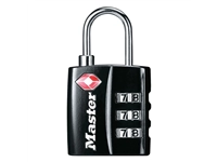 Een Hangslot Masterlock 3-cijfer combinatie TSA zwart 30mm koop je bij VHK Kantoorartikelen