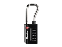 Een Hangslot Masterlock 4-cijfer combinatie TSA lange beugel zwart 35mm koop je bij VHK Kantoorartikelen