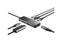 Een Adapter Trust DALYX 6-in-1 USB-C multipoort grijs koop je bij VHK Kantoorartikelen