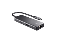 Een Adapter Trust DALYX 6-in-1 USB-C multipoort grijs koop je bij VHK Kantoorartikelen