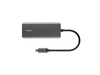 Een Adapter Trust DALYX 6-in-1 USB-C multipoort grijs koop je bij VHK Kantoorartikelen