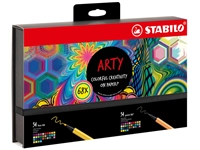 Een Fineliner STABILO point 88 & Pen 68 Arty creative assorti luxe box à 68 stuks koop je bij Hoekmankantoorartikelen.nl