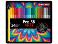 Een Viltstift STABILO Pen 68/20 Arty medium assorti blik à 20 stuks koop je bij VHK Kantoorartikelen