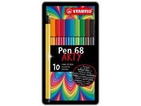 Een Viltstift STABILO Pen 68/10 Arty medium assorti blik à 10 stuks koop je bij VHK Kantoorartikelen