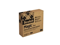 Een Plakband Scotch Magic 810 19mmx33m transparant 14 rollen + plakbandhouder zwart koop je bij VHK Kantoorartikelen