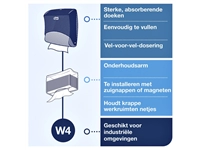 Een Reinigingsdoekdispenser Tork W4 Performance wandmontage wit/turqoise 654000 koop je bij VHK Kantoorartikelen